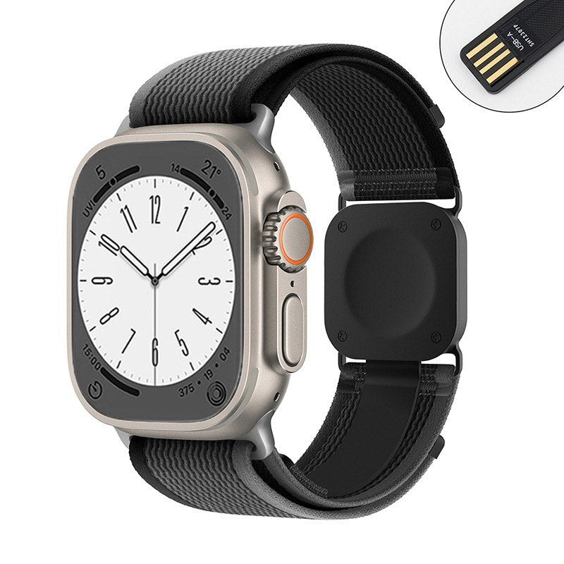 Apple Watch Trail Loop Armband mit Ladefunktion